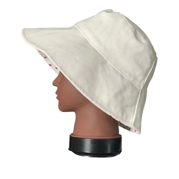 Isaac Mizrahi Live! Reversible Women's Bucket Hat Pink Polka Dot - Picture 4 of 12